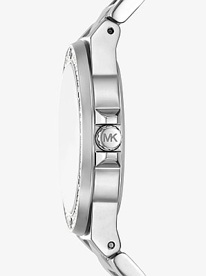 Lennox Pav&eacute; Silver-Tone Watch