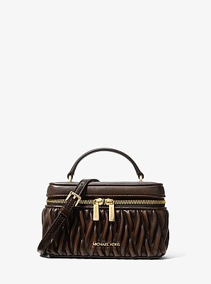 Vivi Small Matelass&eacute; Burnished Vanity Crossbody Bag