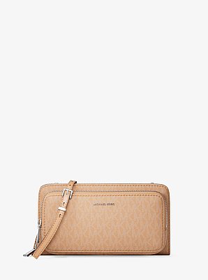 Jet Set Large Signature Logo Continental Crossbody Bag