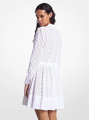 Eyelet Cotton Shirtdress