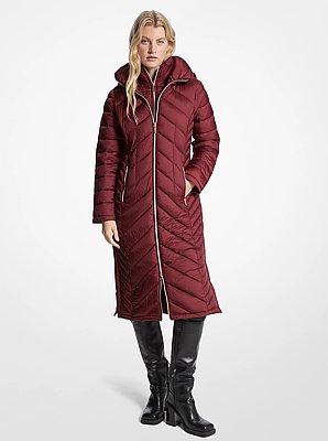 2-in-1 Quilted Nylon Packable Coat