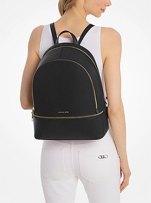 Rhea Large Pebbled Leather Backpack