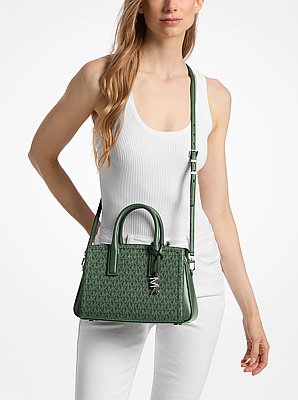 Bolso satchel Laila peque&ntilde;o con logotipo exclusivo