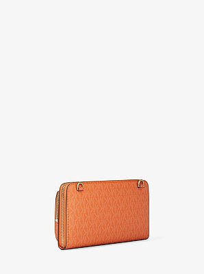 Jet Set Large Signature Logo Continental Crossbody Bag
