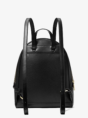 Mochila Rhea mediana con cuero granulado