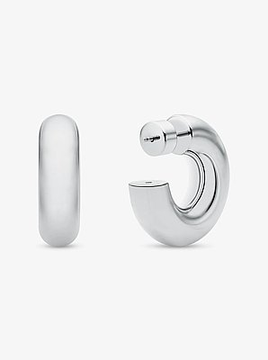 Aretes de argolla peque&ntilde;os de lat&oacute;n chapado en metal precioso
