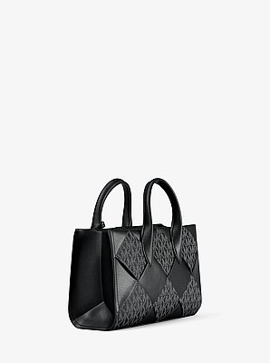 Borsa a mano Mirella piccola con stampa logo