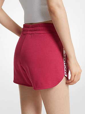 Logo Tape Cotton Blend Track Shorts