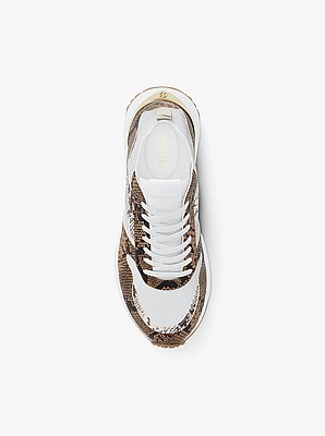 Jesse Stretch Knit and Snake Embossed Trainer