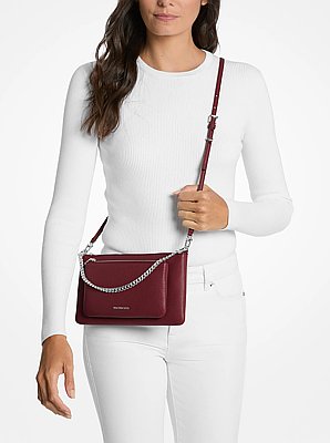 Bandolera Jet Set mediana transformable de piel granulada