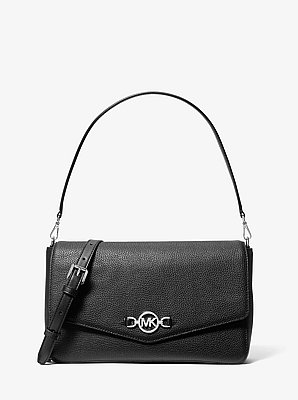 Kacey Large Pebbled Leather Convertible Crossbody Bag