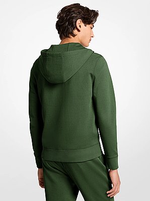 Logo Cotton Blend Zip-Up Hoodie