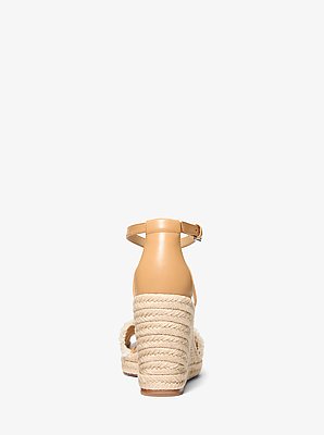Mandy Linen Wedge Sandal