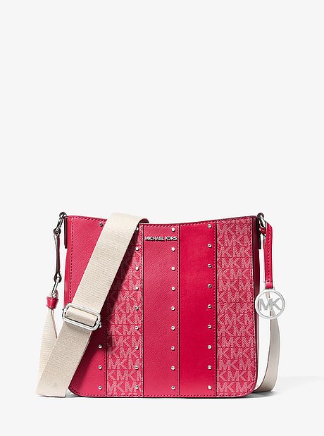 Jet Set Small Studded Patchwork and Signature Logo Crossbody
