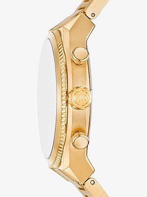 Oversized Panorama Gold-Tone Watch