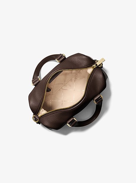 Teddi Extra-Small Textured Slouchy Crossbody Bag in CHOCOLATE | Michael Kors image number 1