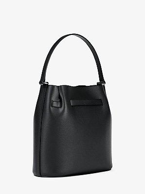 Carson Medium Pebbled Leather Convertible Bucket Crossbody Bag