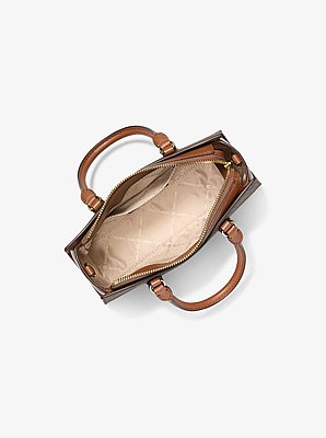 Arden Small Signature Logo Messenger Bag in BROWN | Michael Kors image number 1