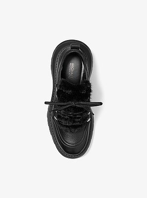 Shiloh Leather and Faux Fur Platform Boot