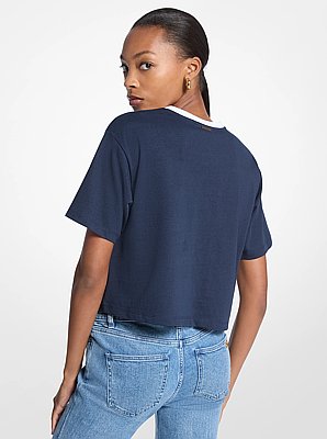 T-shirt in cotone con applicazioni