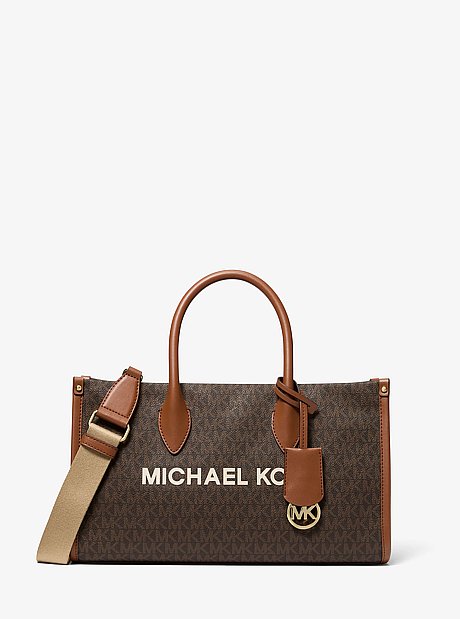 Mirella Medium Signature Logo Satchel