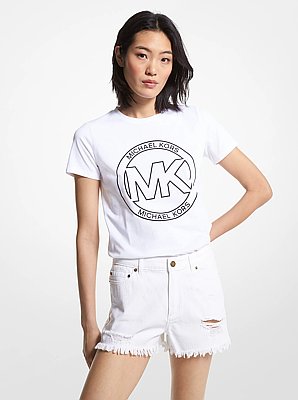 Logo Charm Print Organic Cotton T-Shirt