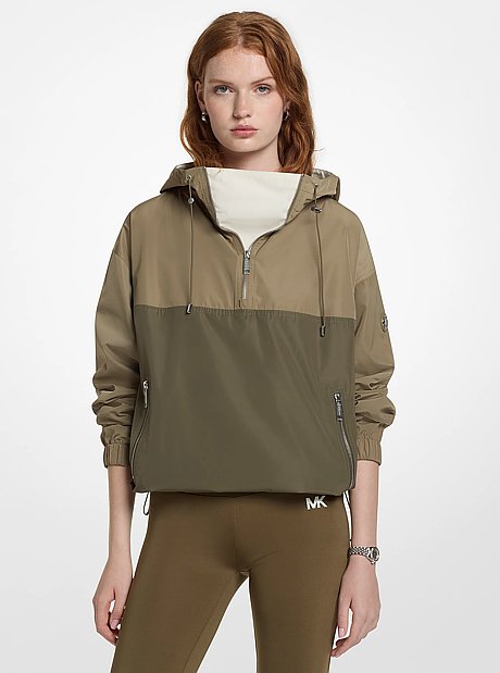 Color-Block Popover Jacket