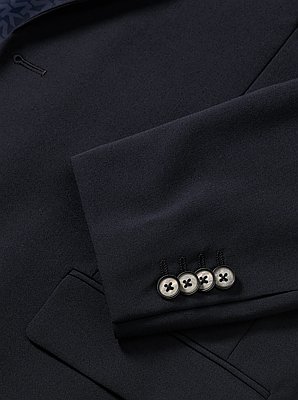 Traje de viaje slim-fit de mezcla de lana