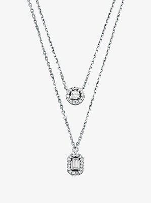 Precious Metal-Plated Double Layered Necklace