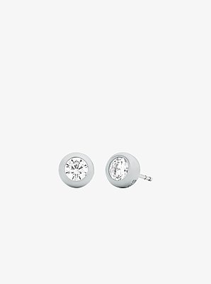 Round Stone Stud Earrings