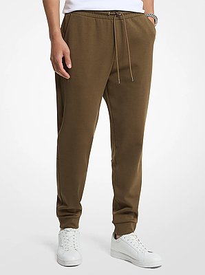 Logo Trim Cotton Blend Joggers