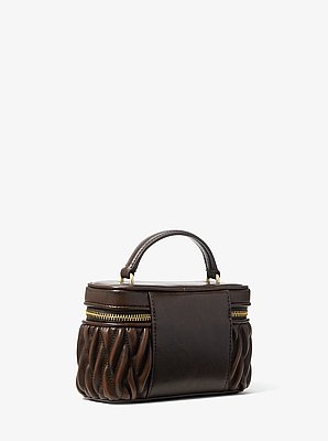 Vivi Small Matelass&eacute; Burnished Vanity Crossbody Bag