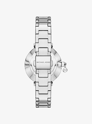 Mini montre Pyper argent&eacute;e &agrave; pierres pav&eacute;es