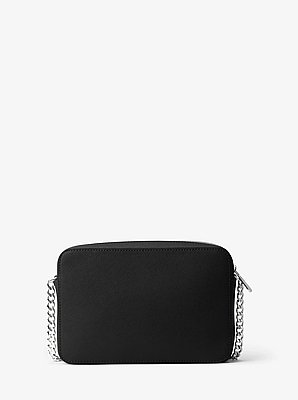 Bolsa a tiracolo em couro saffiano Jet Set grande