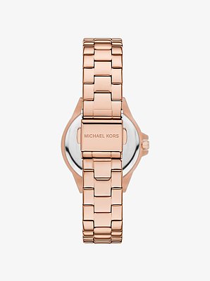 Mini Lennox Pav&eacute; Rose Gold-Tone Watch