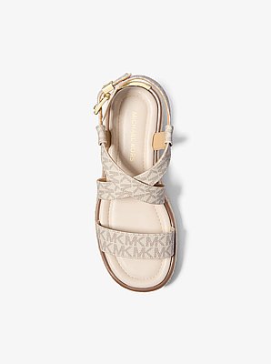 Espadrille-Sandale Lynn mit Signature-Logomuster und Plateau