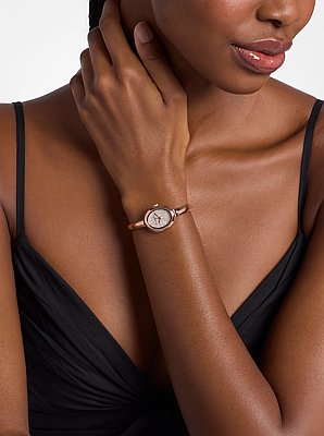 Petite Maude Rose Gold-Tone Bangle Watch