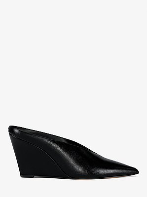 Xandra Leather Wedge Mule