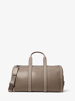 Sac de voyage Cooper en cuir grain&eacute; &agrave; logo Signature