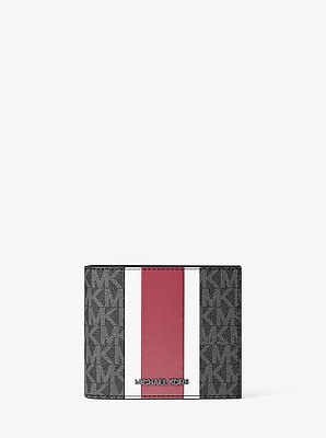 Porte-billets Cooper &agrave; rayures et &agrave; logo Signature