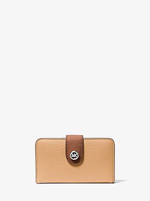 MK Pop Charm Medium Pebbled Leather Wallet