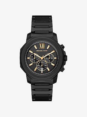 Oversized Prescott Black-Tone Watch