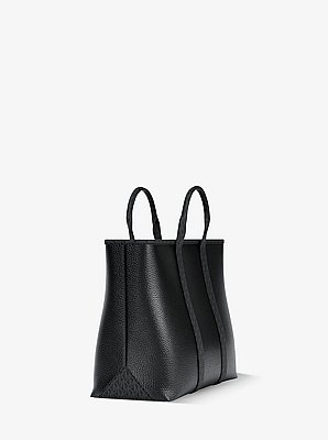 Sac fourre-tout Cooper de taille moyenne en cuir grain&eacute; &agrave; logo Signature