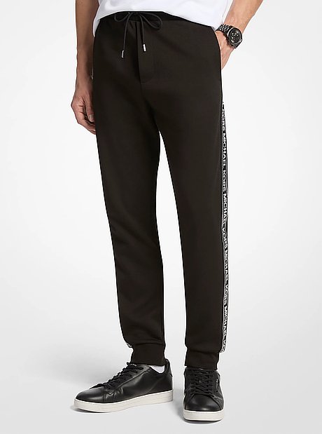 Logo Tape Cotton Blend Joggers