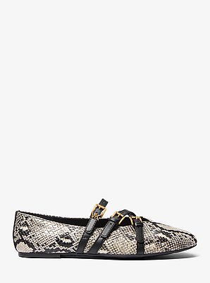 Ballerina Indy in pelle stampa serpente