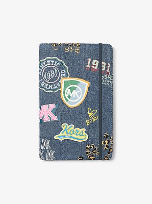 Medium Embellished Denim Notebook