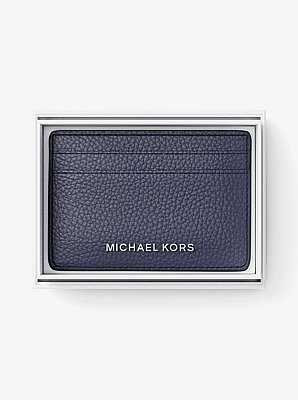 Pebbled Leather Card Case