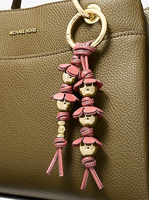 Embellished Floral Bag Charm