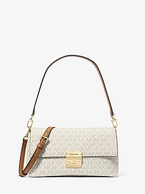 Borsa a spalla convertibile Addie media con stampa logo