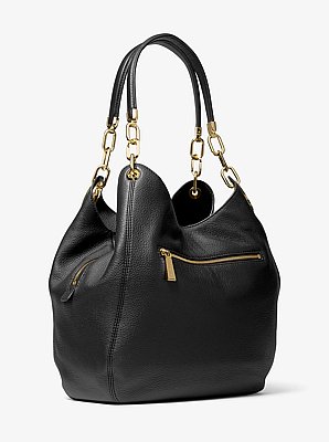 Bolso de hombro Lillie grande de piel granulada